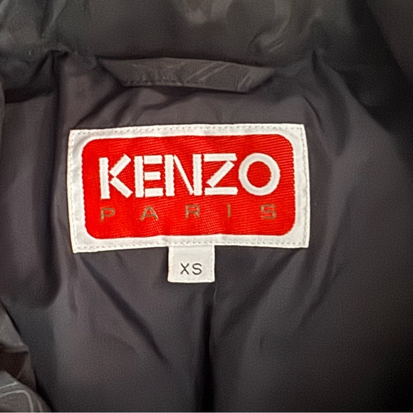 KENZO PARIS Monogram Logo Puffer Jacket Black XS - Picture 7 of 9